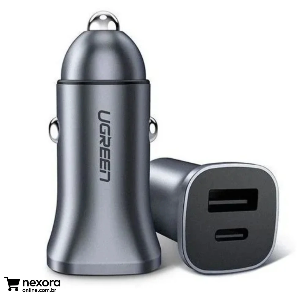 Carregador Veicular Tipo-C PD + USB QC 24W Ugreen - Nexora Online