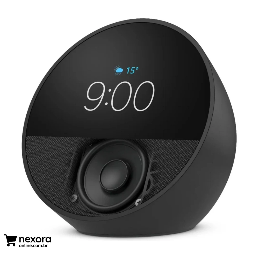 Echo Spot 2024 com Alexa Despertador Inteligente Preto Amazon - Nexora Online