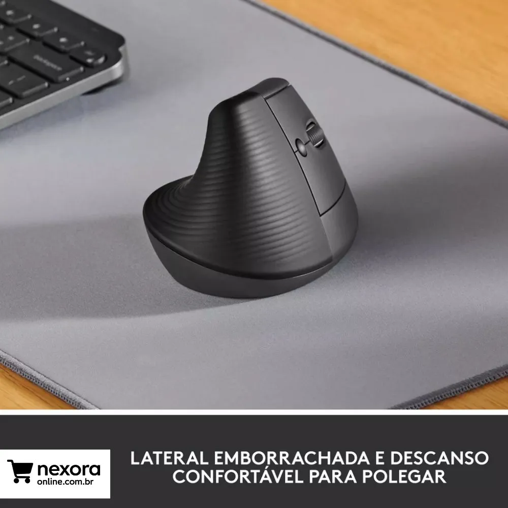 Mouse Sem Fio Logitech Lift Vertical Várias Cores - Nexora Online