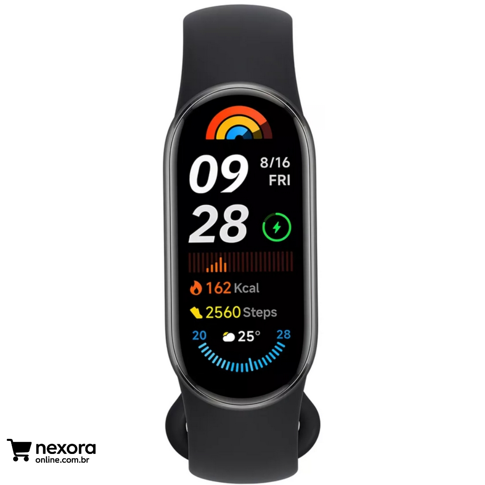 Smartwatch Xiaomi Mi Band 9 Tela 1,62 Amoled Preto Desenho da pulseira Sport - Nexora Online