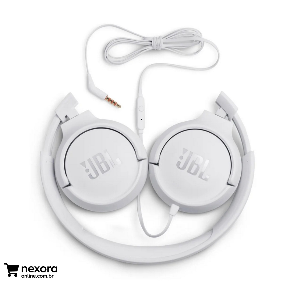 Fone De Ouvido Com Fio E Microfone Tune 500 Branco JBL - Nexora Online